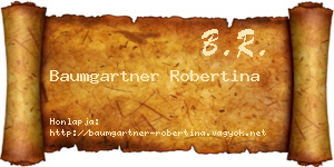 Baumgartner Robertina névjegykártya